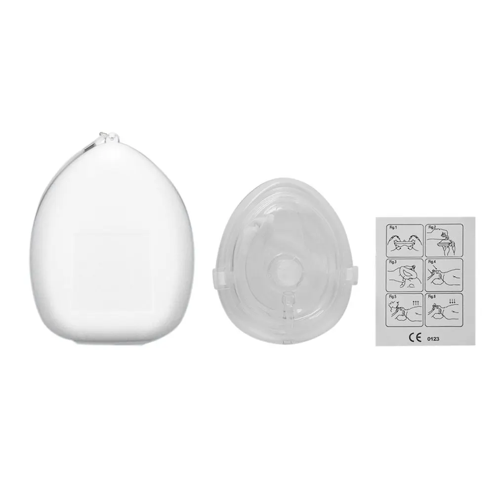 CPR Face Protect Mask With One-way Valve For First Aid Rescuers Training Teaching Kit Professional Breathing Mask Medical Tool