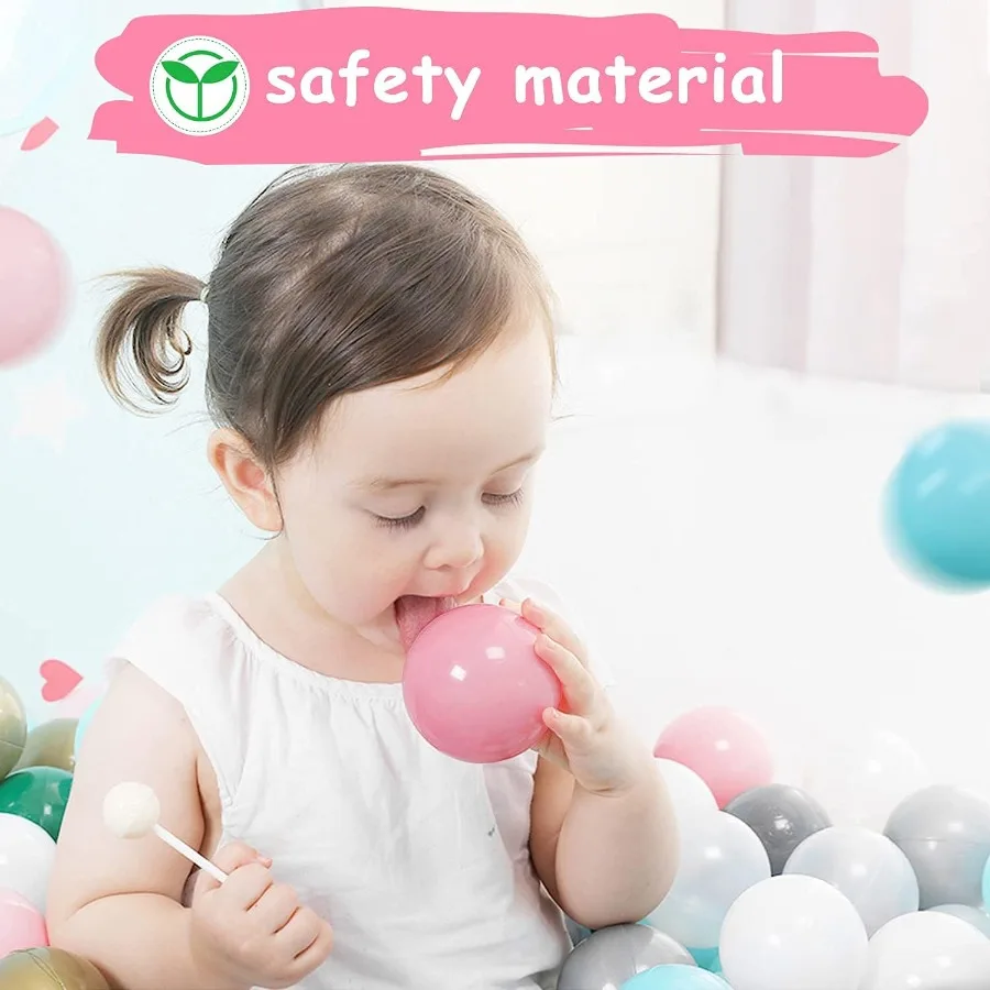 Palline da pozzo per neonati e bambini piccoli Palline da pozzo multicolori in plastica a prova di schiacciamento senza ftalati in giocattoli da gioco riutilizzabili 100 pezzi
