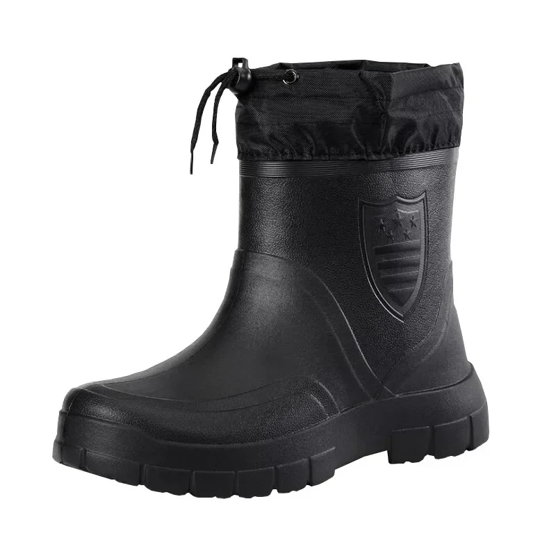 Herenlaarzen Winddicht Outdoor Werk Katoenen Regen Heren Snowboots Waterdicht Winter Rubber Warm Licht Enkellaarzen