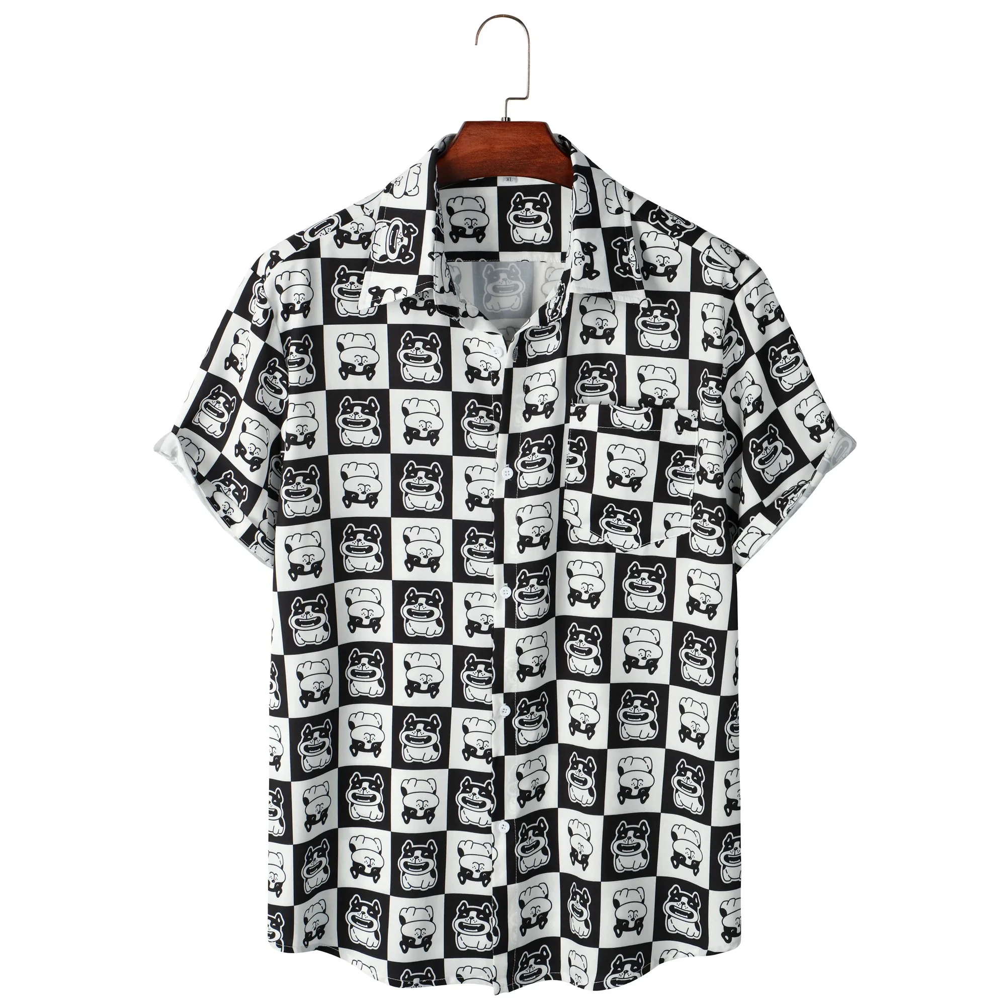 Funny Pattern 3D Print Men Shirt Man/Women Casual Fashion Short Sleeves Shirts Button Lapel Streetwear Oversized Unisex Clothing