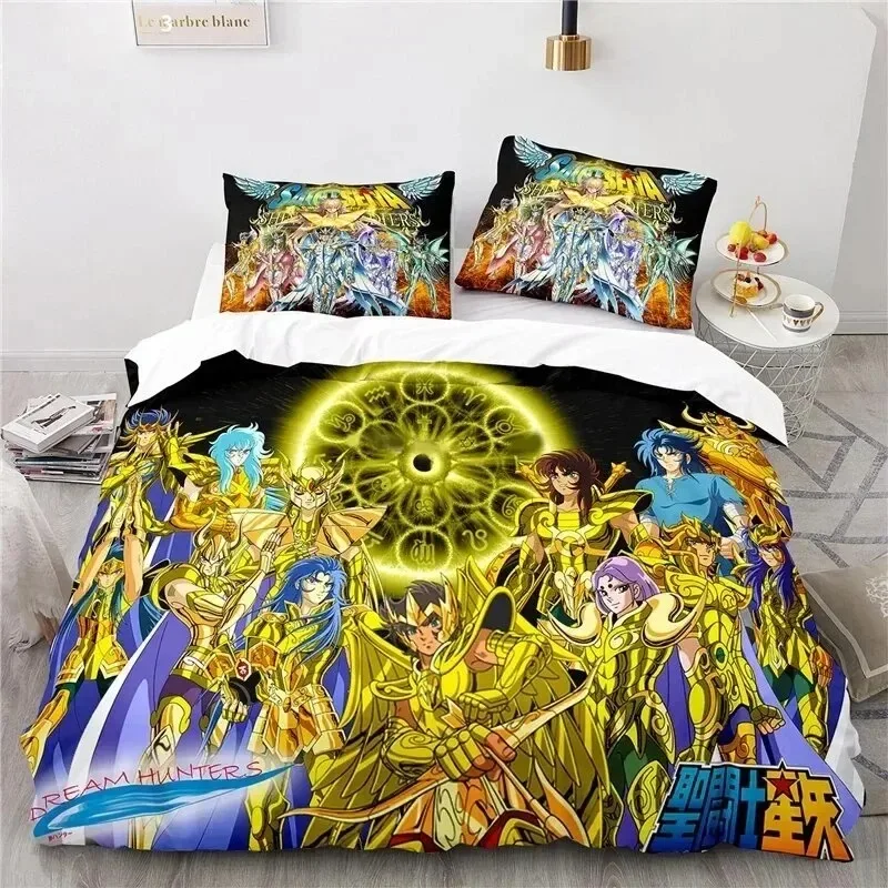 

Anime Saint Seiya Bedding Set Duvet Cover Bedroom Comforter Covers Single Twin King Size Quilt Cover Home Textile 2-3PCS (1)