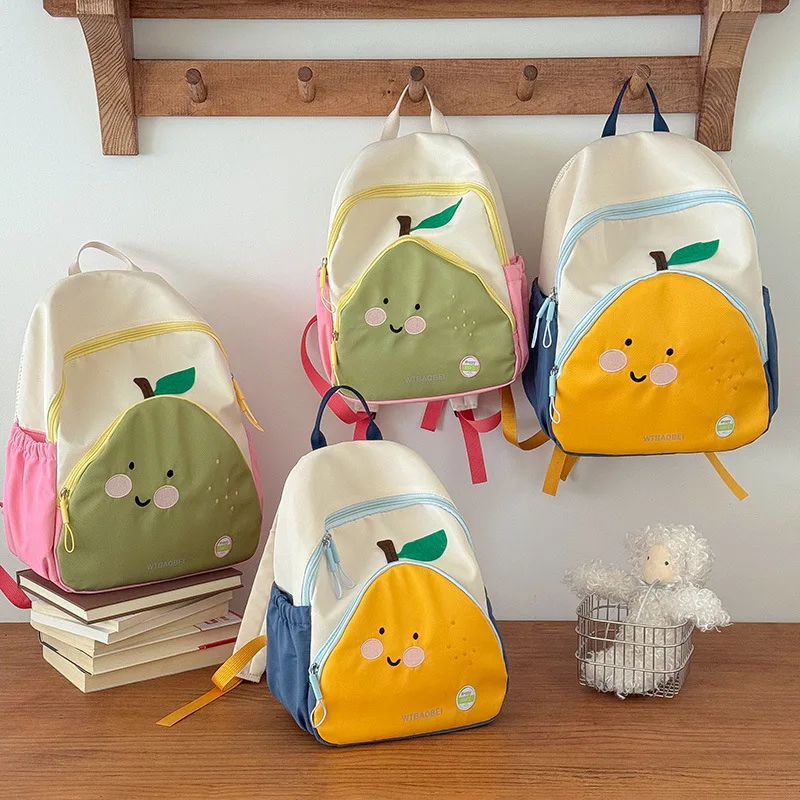 Korean Fashion Kids Backpack Boys Girls Cute Schoolbags Casual Nylon Daypack Large Outdoor Travel Toys Snacks Storage Rucksack