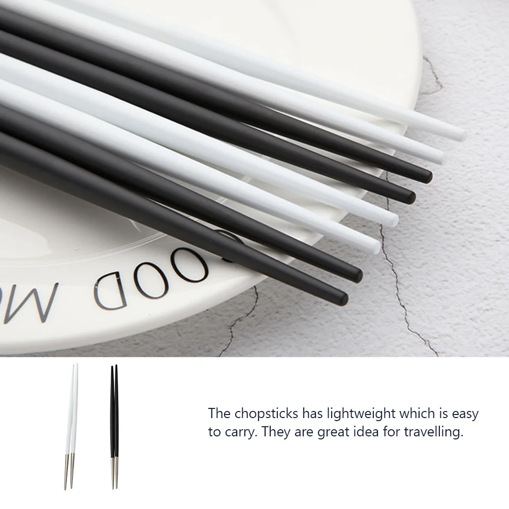 

2Pairs Pointed Sushi Fish Chopsticks Stainless Steel Delicate Craftsmanship Easy to Hold Travel Friendly Home Tableware