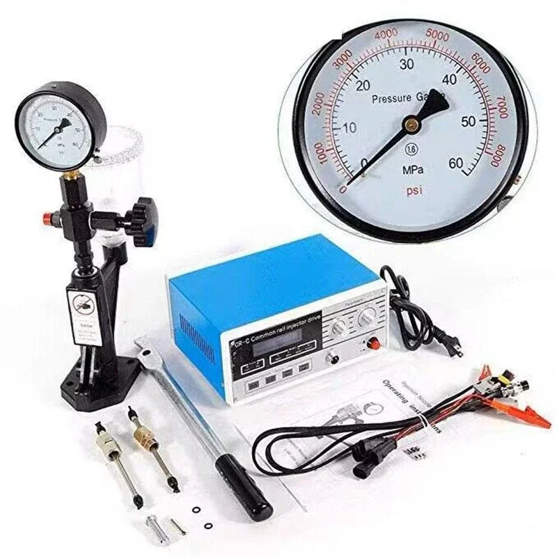 NEW CR-C Multifunctional Diesel Common Rail Injector Tester + S60H Nozzle Validator, Common Rail Injector Tester Tool Set