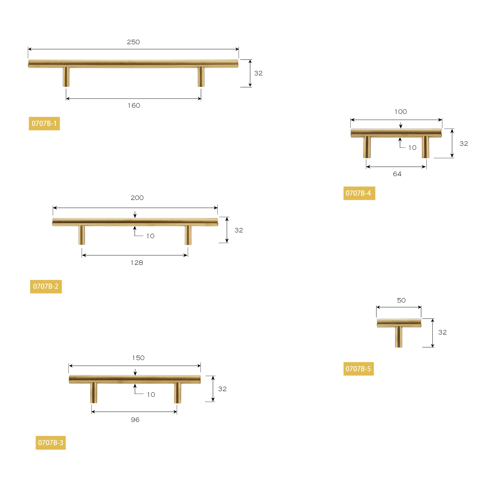 Hollow Stainless Steel Golden Long Handles Furniture Door Knobs & Pulls for Kitchen Cabinet Drawer Closet Wardrobe Cupboard