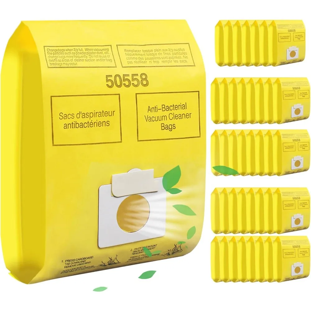 40 Pack Type C Q Vacuum Cleaner Bags for Canister Models 5055 50557 50558