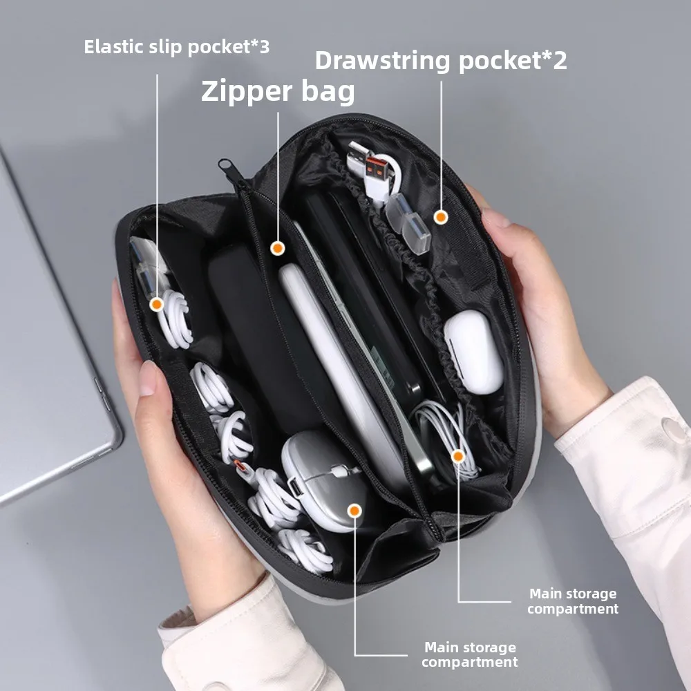 حقيبة تخزين المنتجات الرقمية متعددة الطبقات متعددة الوظائف ذات سعة كبيرة منظم الكابلات مقاومة للماء متعددة الطبقات
