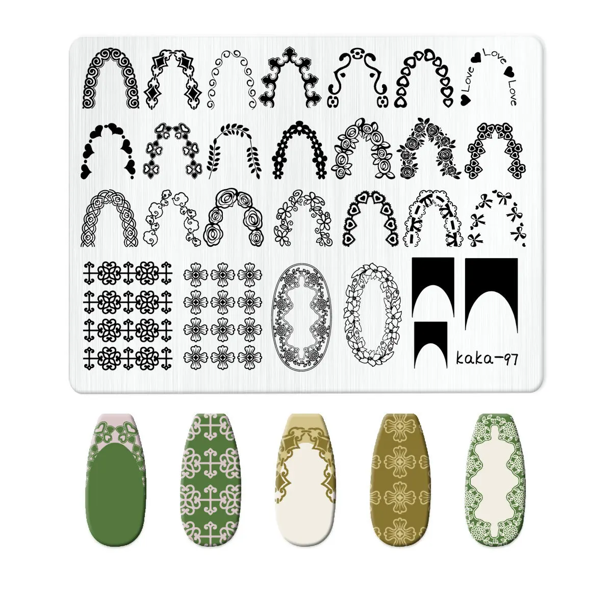 Bowknot Tulips Butterfly Cherry Ribbon Stars Steel Nail Stamping Plate DIY Nail Art Manicure Print Stencil Decor Accessory Tool view 6