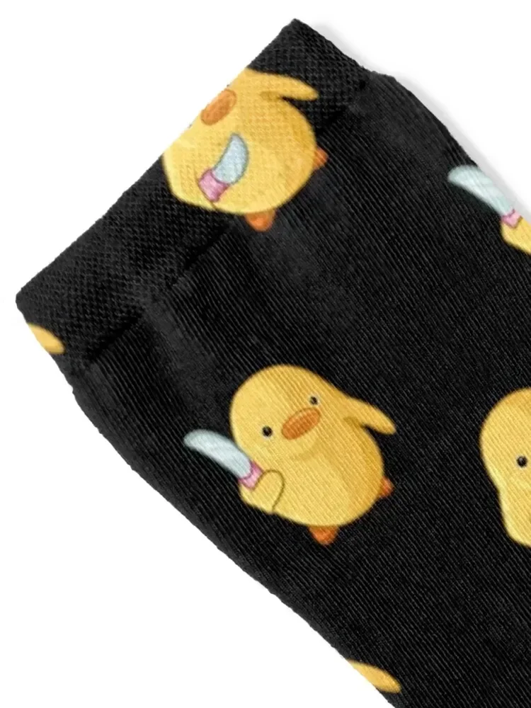 chicken with a knife sticker set pack Socks with print sport professional running Boy Child Socks Women's