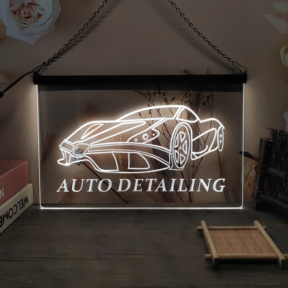 

Автодетейлинг, автомобильный бар, пивной паб, клуб-светодиодная неоновая вывеска-3D, резьба, настенное искусство для дома, комнаты, спальни, офиса, декор фермерского дома