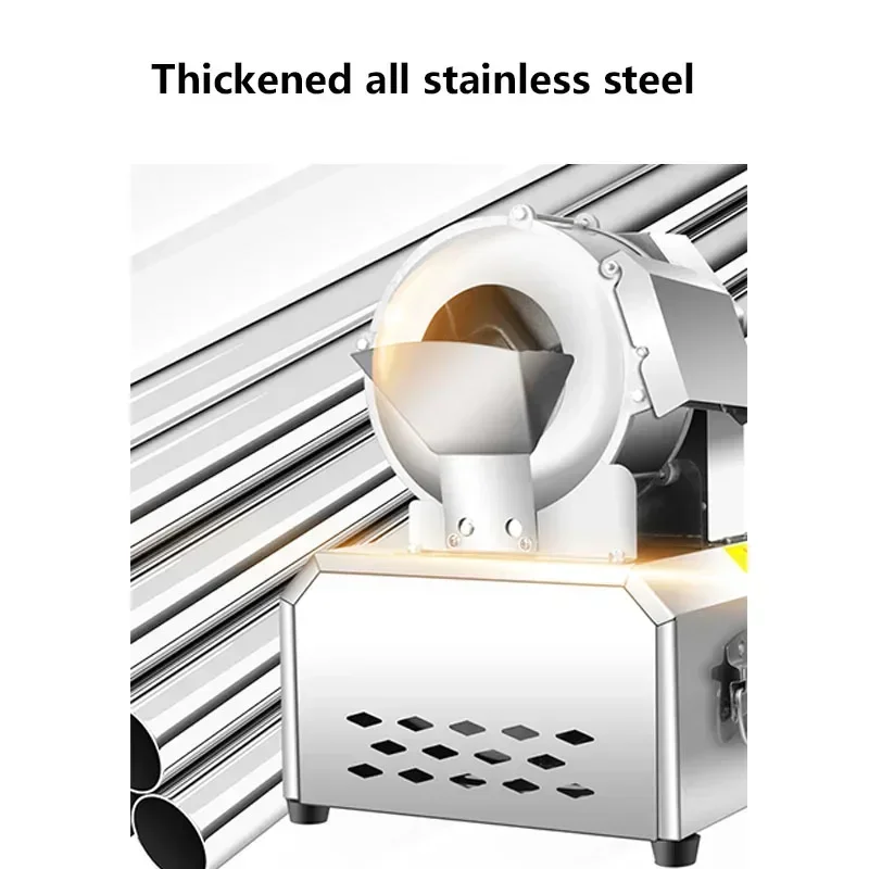 Stainless steel multifunctional potato slicing and shredding machine commercial full-automatic electric potato radish slicing