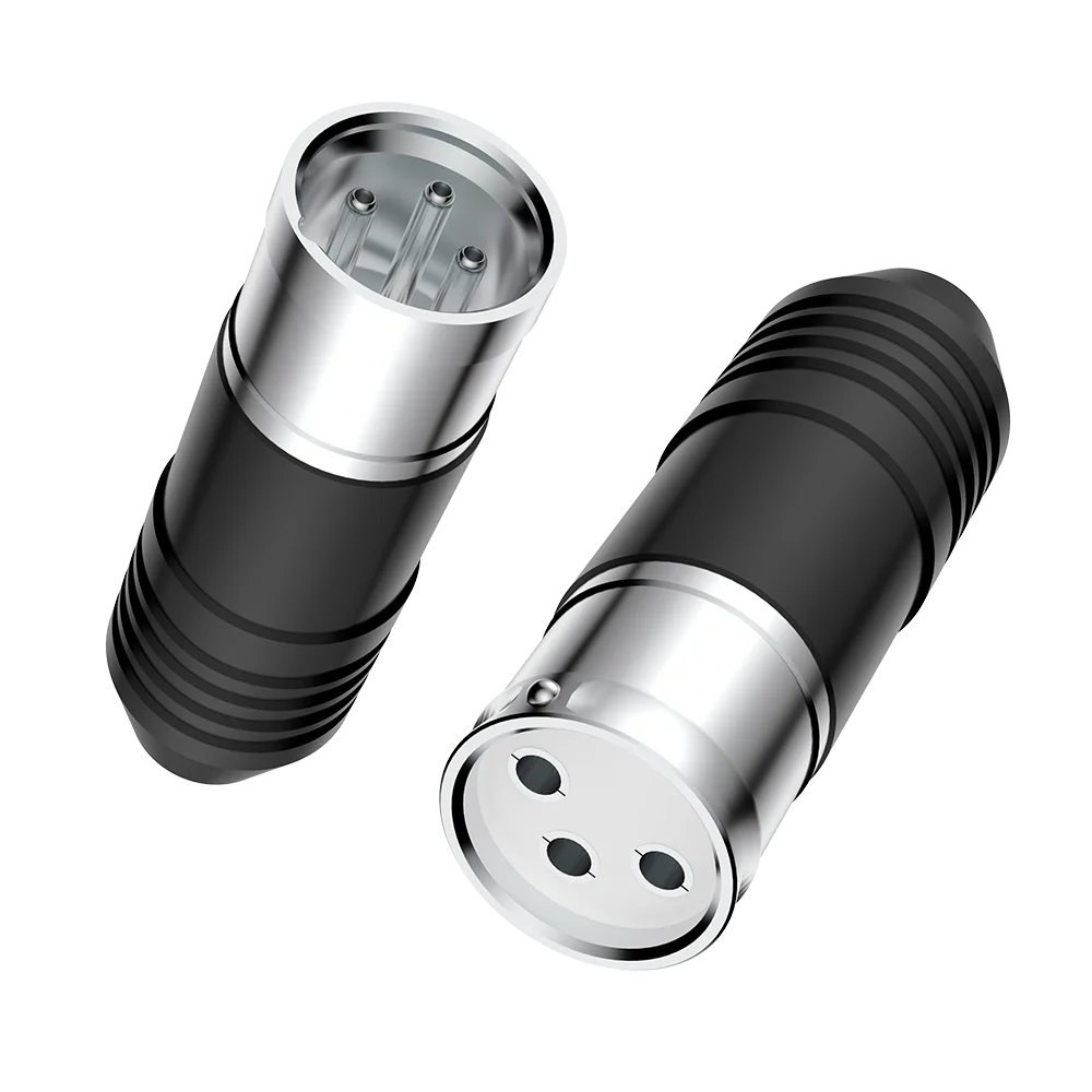 2pcs / 4pcs High-End 3-Pin XLR Audio Pure Copper Connector | Rhodium Plated Male Female Balanced Plug
