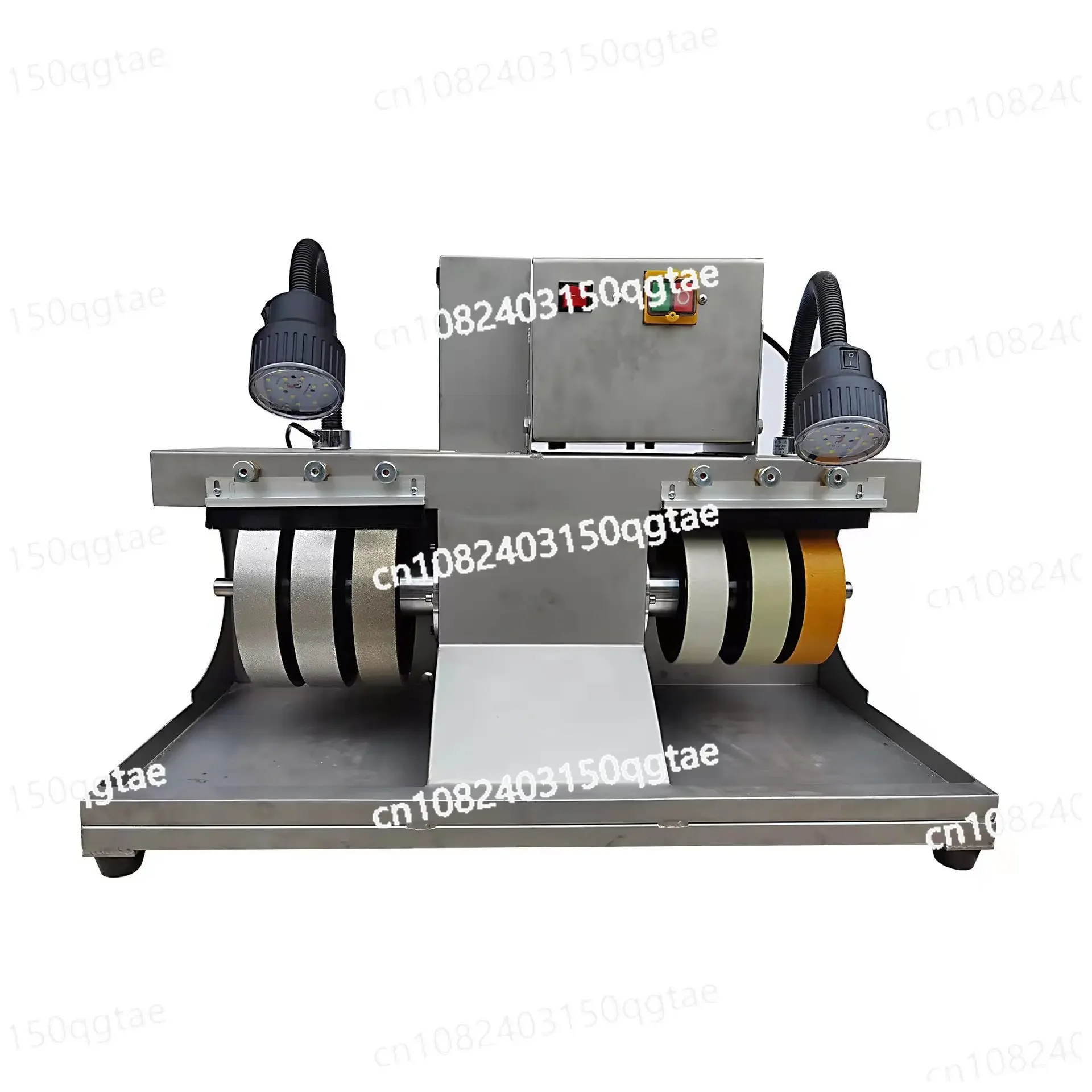 Double Speed Gemstone Polishing Grinder, Edge Grinding Machine, Edge Wrapping Machine, Multi Wheel Straight Grinder