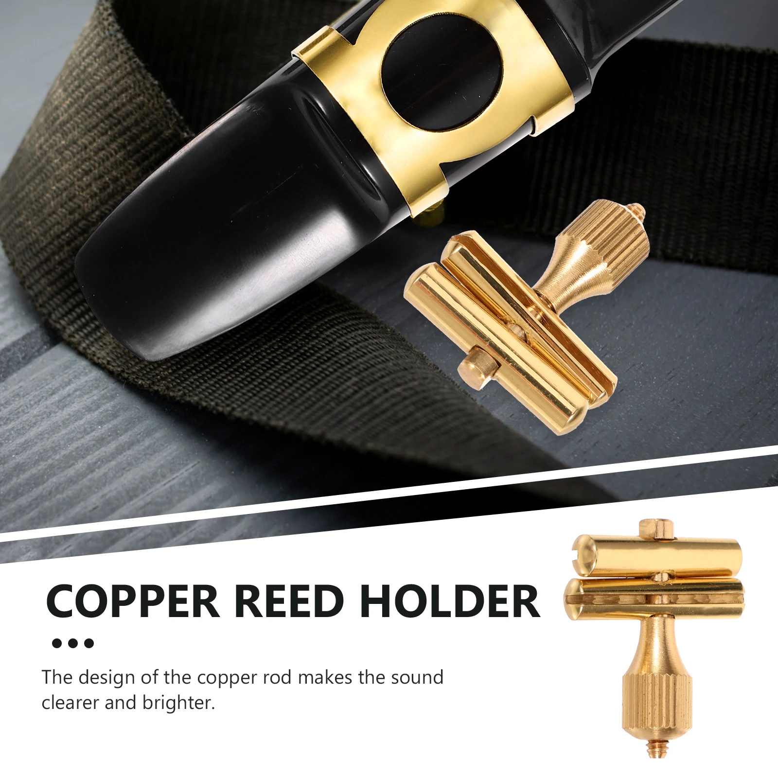 

Copper Reed Holder Saxophone Neck Screw Metal Tightening Clip For Sax Part Clear Sound Small Lightweight Durable Replacement