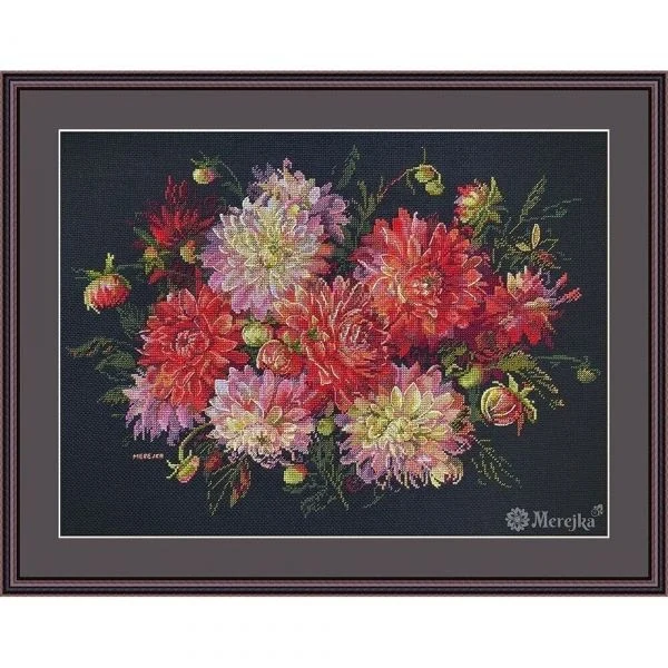 DIY Needle Work Cross Stitch Brilliant Chrysanthemum 56-42 counted Cross Stitch Kit  28ct 14ct 32ct Metallic cotton aida