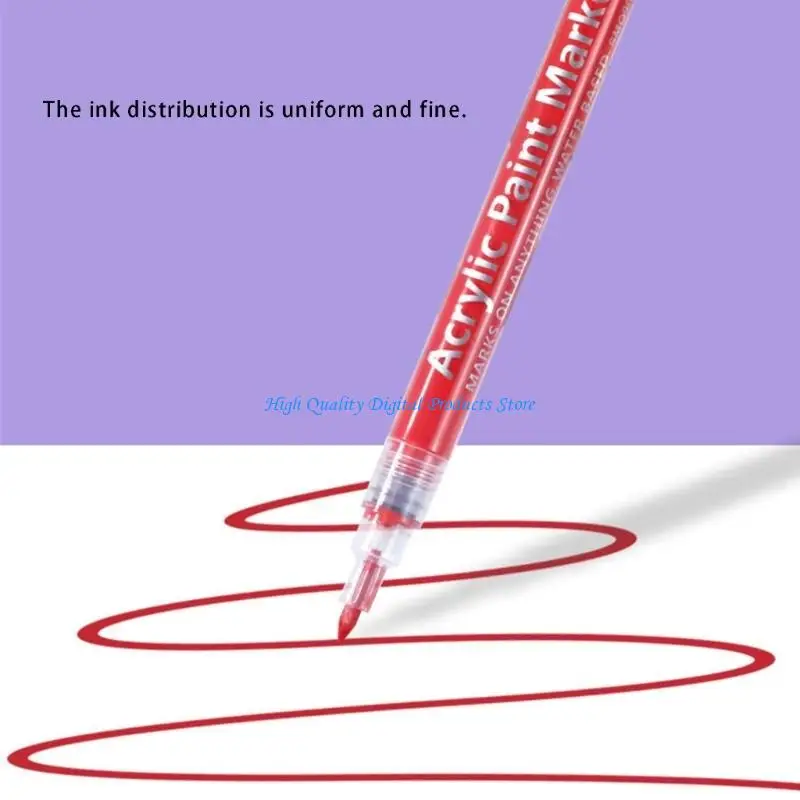 

U2JE Pack of Multicolor Drawing Pen Set Acrylic Paint Pen Precisions Tip for Nail Art Friendly Material Quick Dry Features