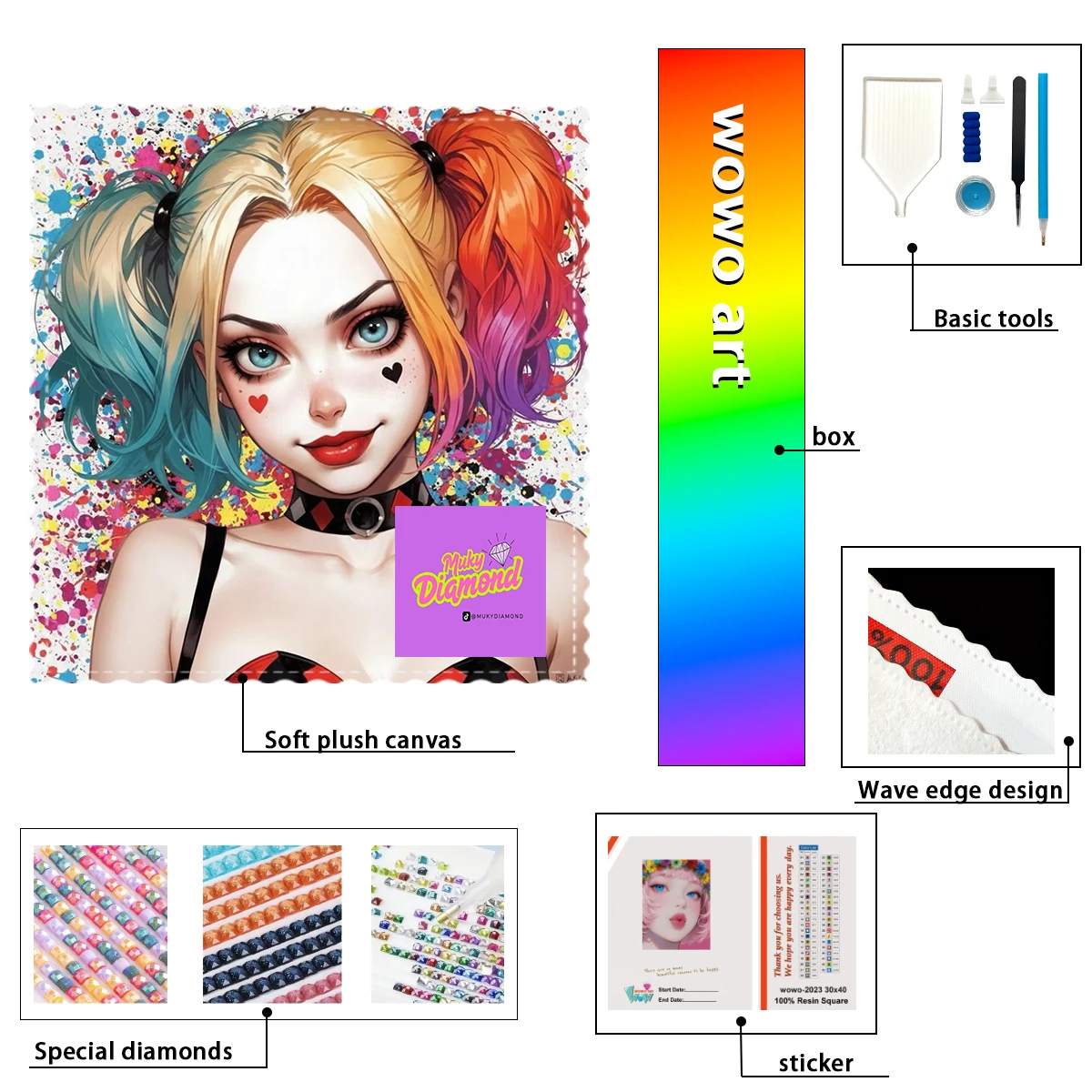 【MUKY_ Diamond Art】The Kind-hearted Girl Crystal AB Rhinestone FD Rhinestone Perfect Resin Diamond