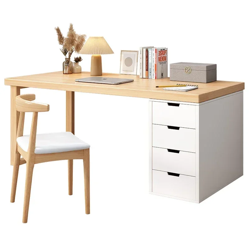 

Wood Home Office Desks Study Write Bedroom Single Computer Office Desks Storage Drawers Bureaux Meuble Work Furniture