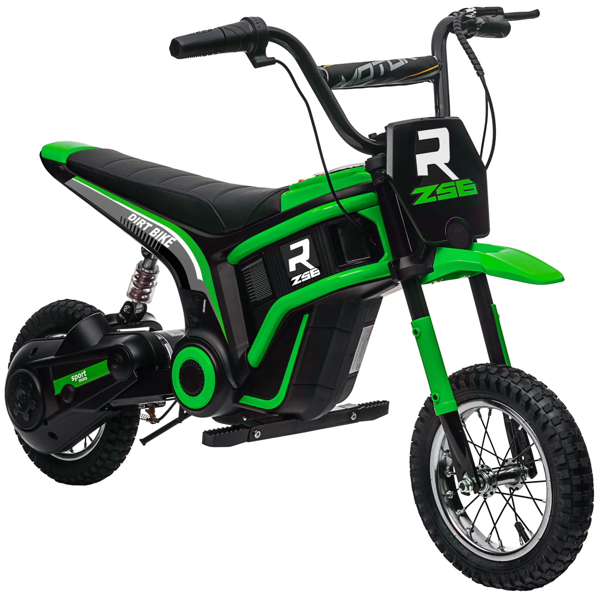 HOMCOM 24V Kids Electric Motorbike with Twist Grip Throttle, Music, Horn image 3