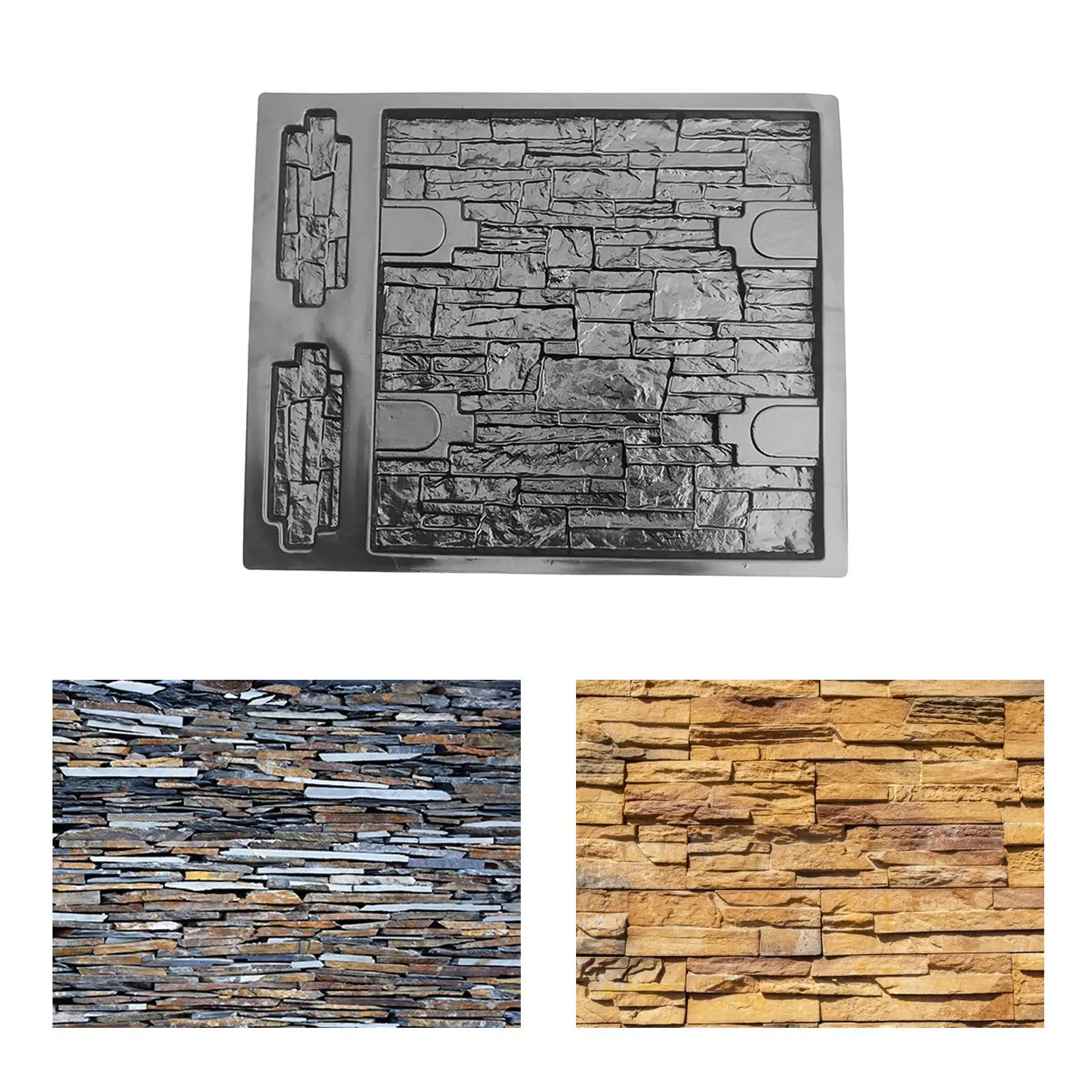 Wall Concrete Molds 3D Retro Style ABS Plastic Plaster Brick Tile Cement Maker Durable Stone Pattern for DIY Home Garden Decor