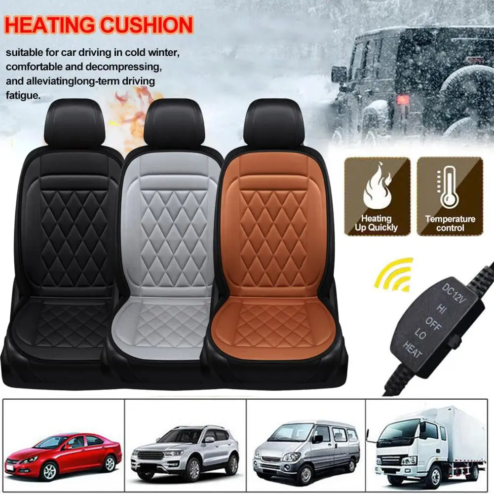 1Pc Universal Car Heated Seat Cushion Intelligent Fast 12V/24V Winter Warm Heated Seat Cover Heating Seat Car Car Seat Heating 