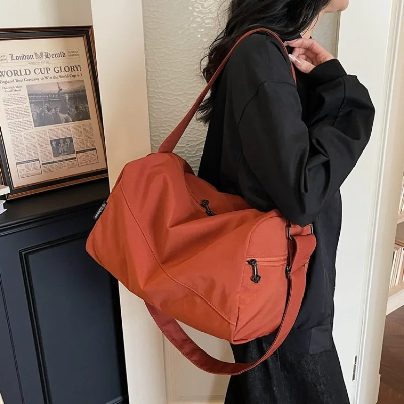 

Nylon Hobo Bag with Wide Strap, Multi-color for Travel Gym Work School Daily Casual Outdoor Weekend Trip Use Women Handbags