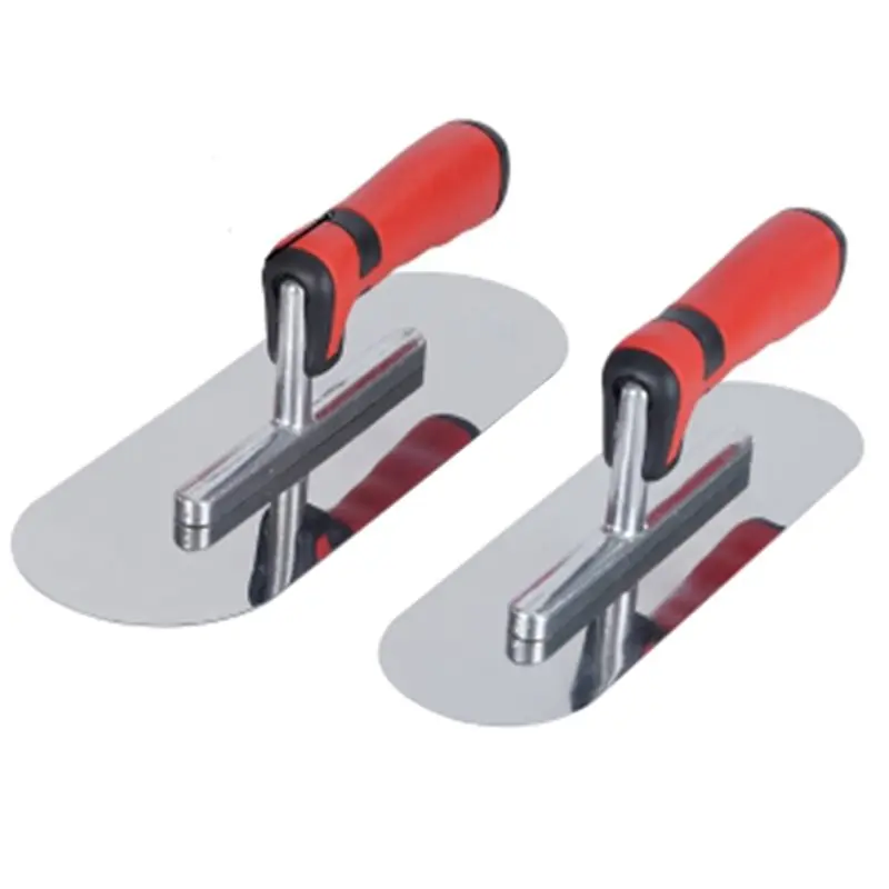 AT19-Concrete Tools Set 2PCS Stainless Steel Pool Trowel Flat Finishing Trowel(10X3 In& 11X4 In) Cement Drywall Masonry Tool