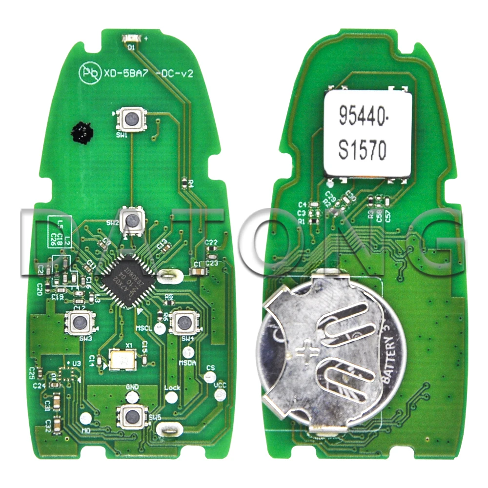Datong World Car Remote Control Key For Hyundai Santa Fe 2021 2022 95440-S1570 TQ8-FOB-4F27 ID47 Chip 433MHz Promixity Card