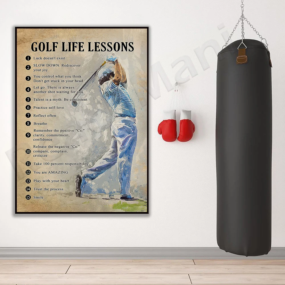 Golf Life Lessons Frameless Poster, Golf Poster, Golfer Gift, Golf Art, Golf Lover Gift