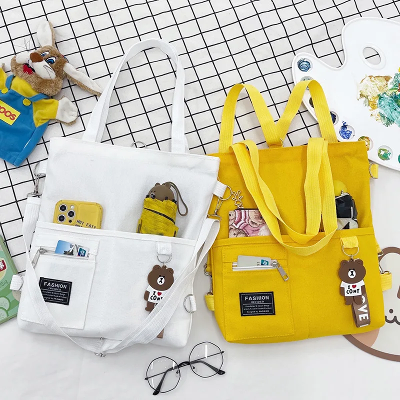 Crossbody bag female student Korean bag canvas shoulder bag campus cute girlfriends bag handbag backpack