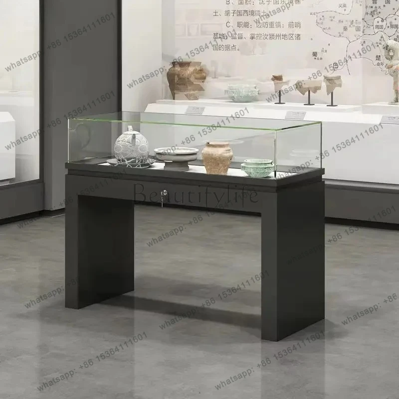 Glass Display Cabinet for Party Building Cultural Center and Museum Metal Display Counter