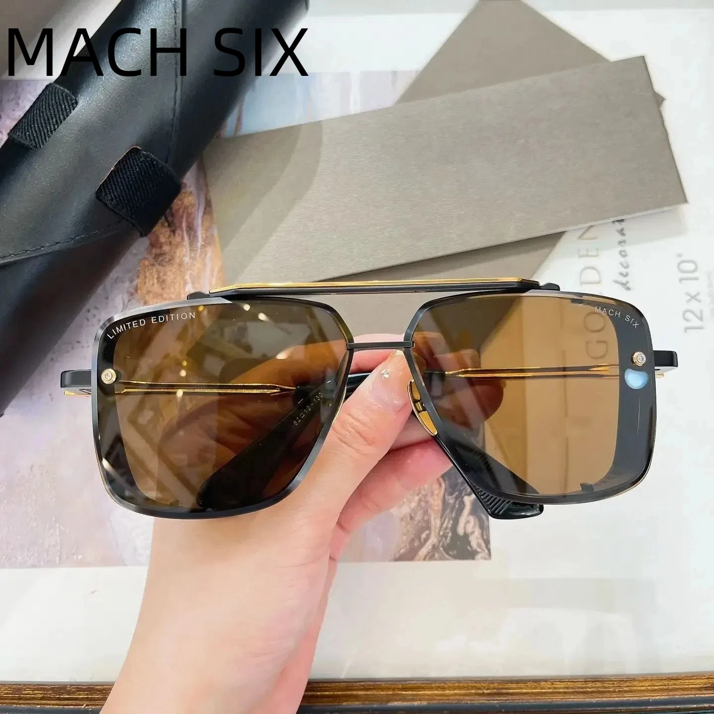 

New DT DTS121 MACH SIX Popular Classic Luxury Design Womens Sunglasses Vintage Casual LIMITED EDITION Men's Sun Glasses With Box