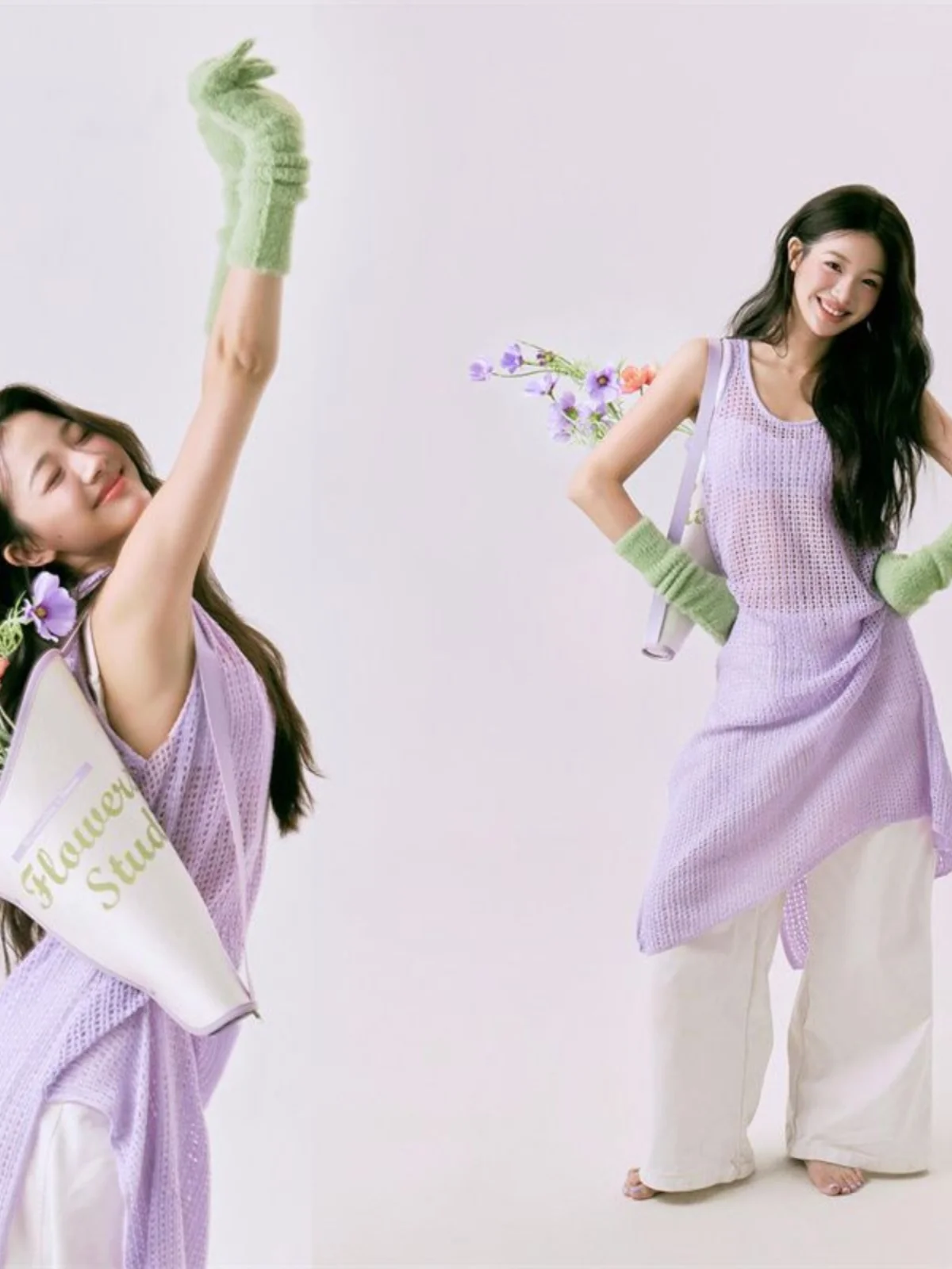 

Romantic Spring Flower Print Photography Studio New Style Girl's Sweet Oxygen Mask Top And Skirt Set Fashionable Ethnic...