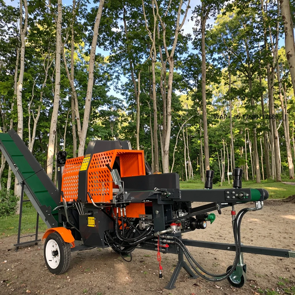 20 Ton Forestry Machine Wood Cutter Splitter Automatic Wood Processor