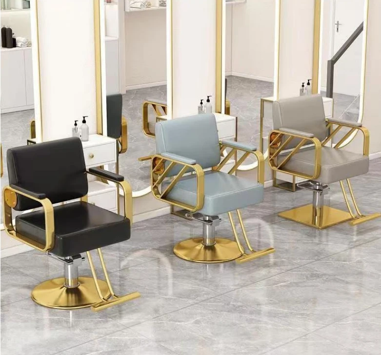 Professional Hairdressing Chair Hair Salon Furniture Equipment Stainless Steel Barber Chair