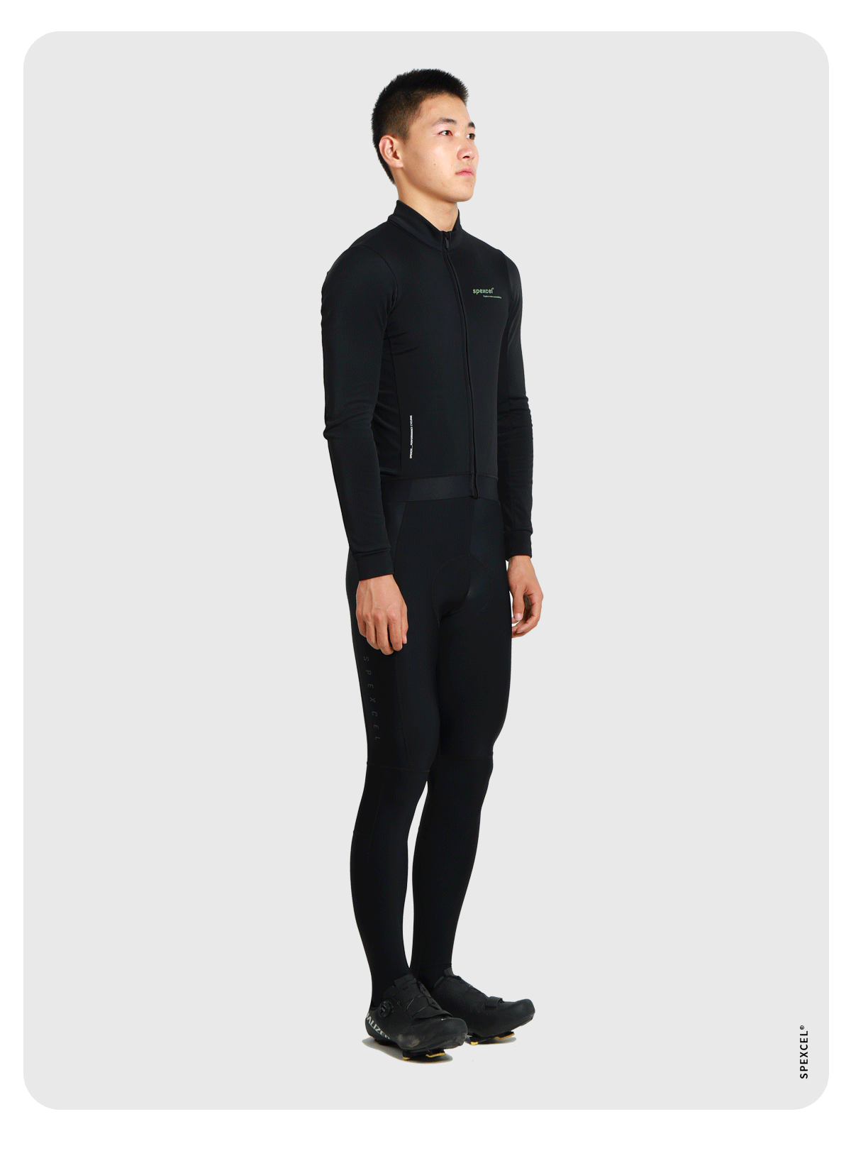SPEXCEL 2023 Winter PRO AERO 3.0 Thermo-Fleece-Radtrikots Langarm Race Fit Nylon-Thermostoff Warm und atmungsaktiv – Detail 4