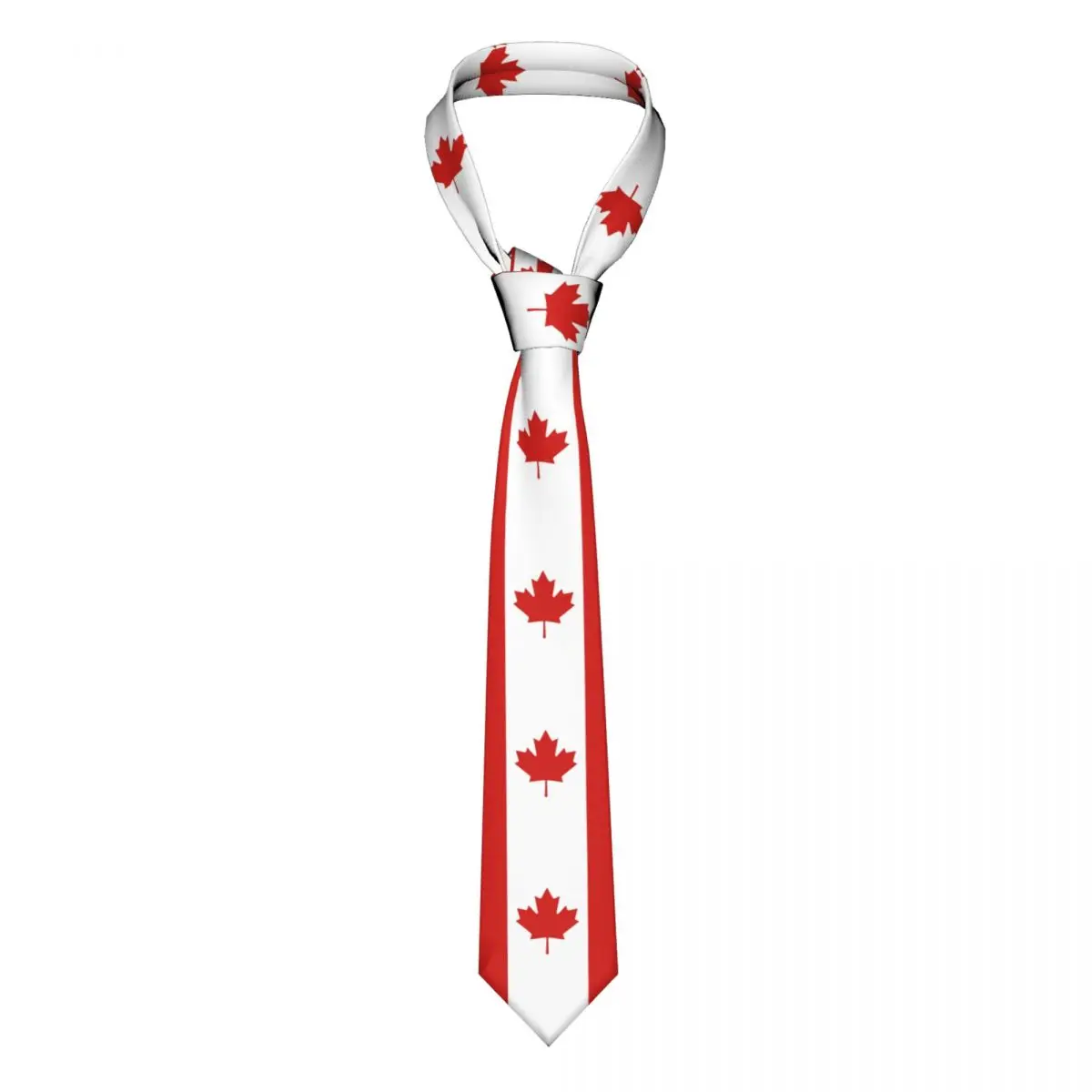 Flag Of Canada Necktie Unisex Polyester 8 cm Freedom Globe Neck Ties for Mens Classic Shirt Accessories Wedding Busines