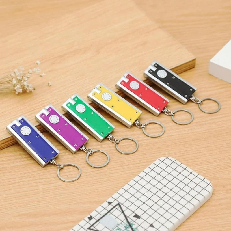Q39E 4Pcs Outdoor Waterproof Flashlight Torches Keyring Flashlight for Hiking Camping