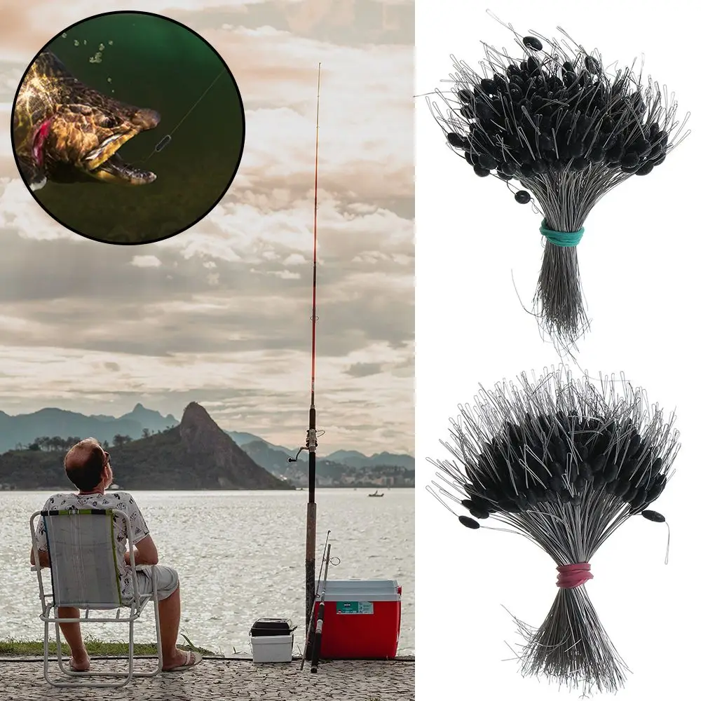 Silicone preto rolha equipamento de pesca conector espaço feijão flutuador pesca bobber