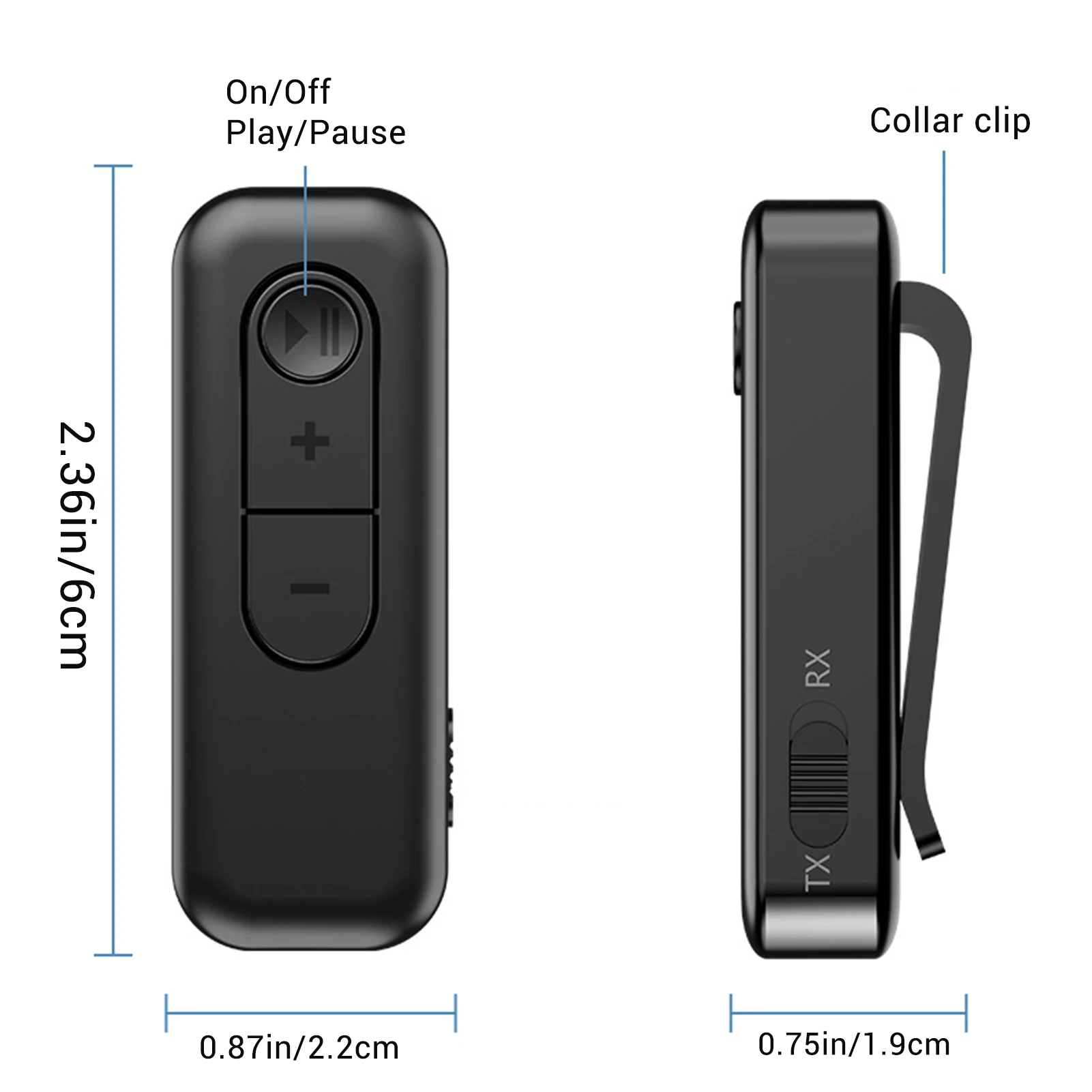 Receptor 5,3 compatible con adaptador de Control de larga distancia, 15 metros, para TV, estéreo en casa, avión, gimnasio