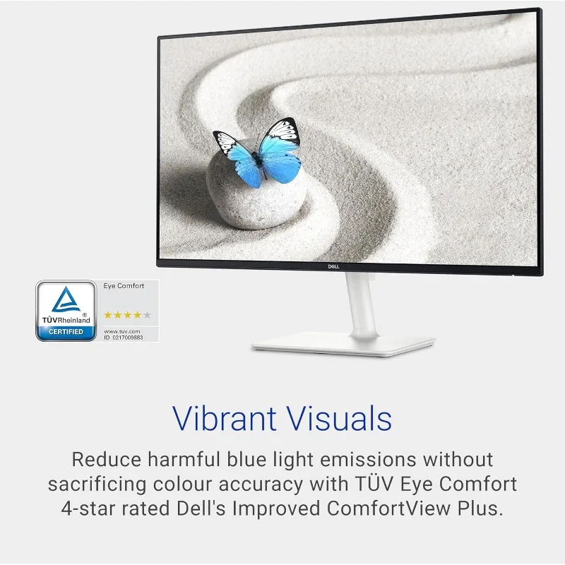 S2725DS Monitor - 27 Inch, QHD (2560x1440) Display, 100Hz refresh rate, 1500:1 contrast ratio, TÜV Rheinland Eye comfort 4 Star