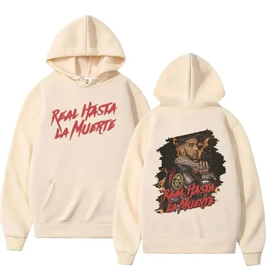 Rapper Anuel AA Hoodie Men Women Hip Hop Vintage Cotton Sweatshirt Fashion Winter Oversized Hoody Pullover Streetwear Clothes