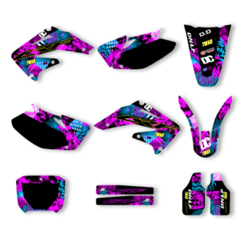 

SPACE Custom Motorcycle Graphics Background Decal for HONDA 2002 2003 CRF450 2004 CRF450 02-03 04 Enduro Decals Stickers Kits 08