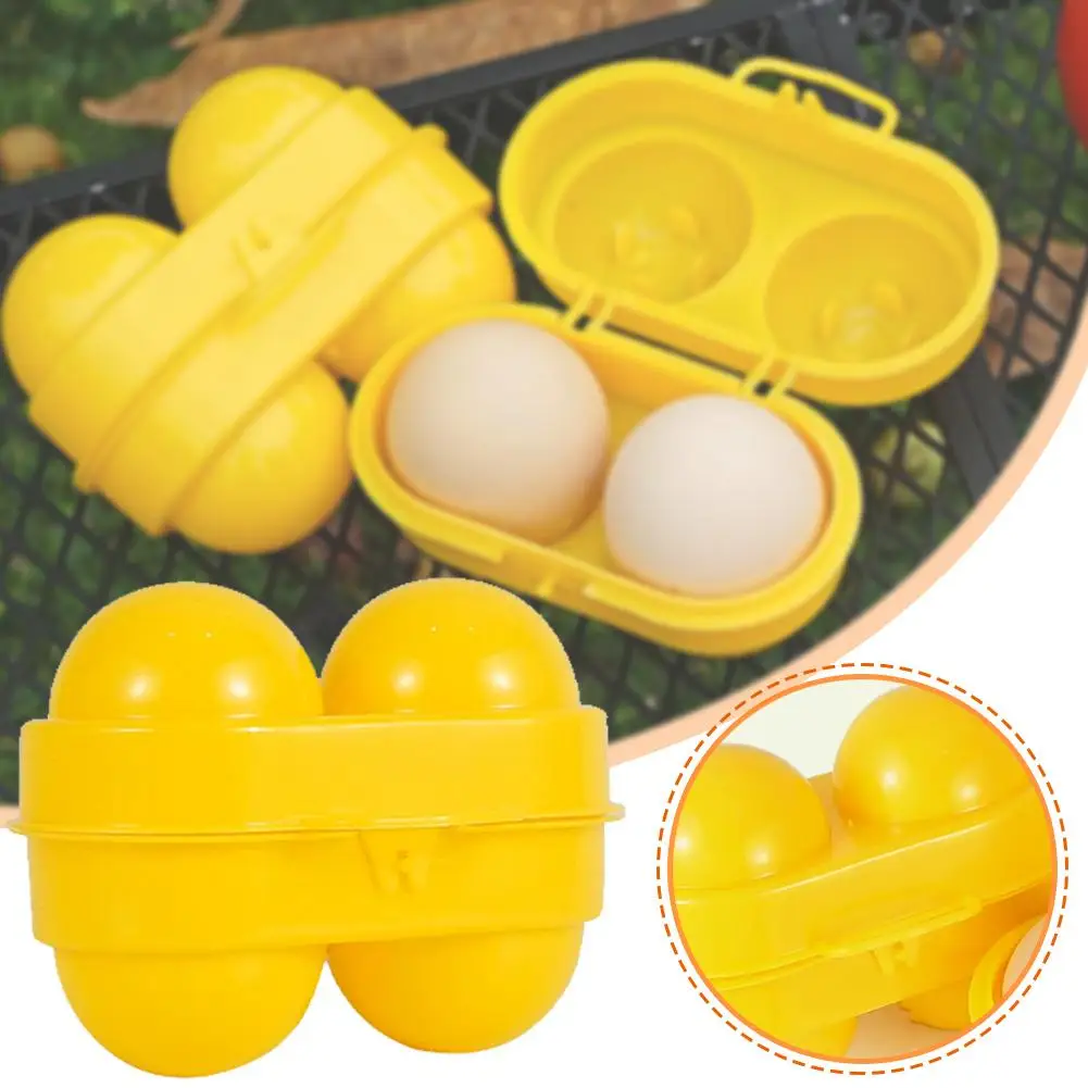 2 Grid Egg Storage Box Container Portable Plastic Egg Holder for Outdoor Camping Picnic Eggs Box Case Kitchen Organizer 202 Q2T4