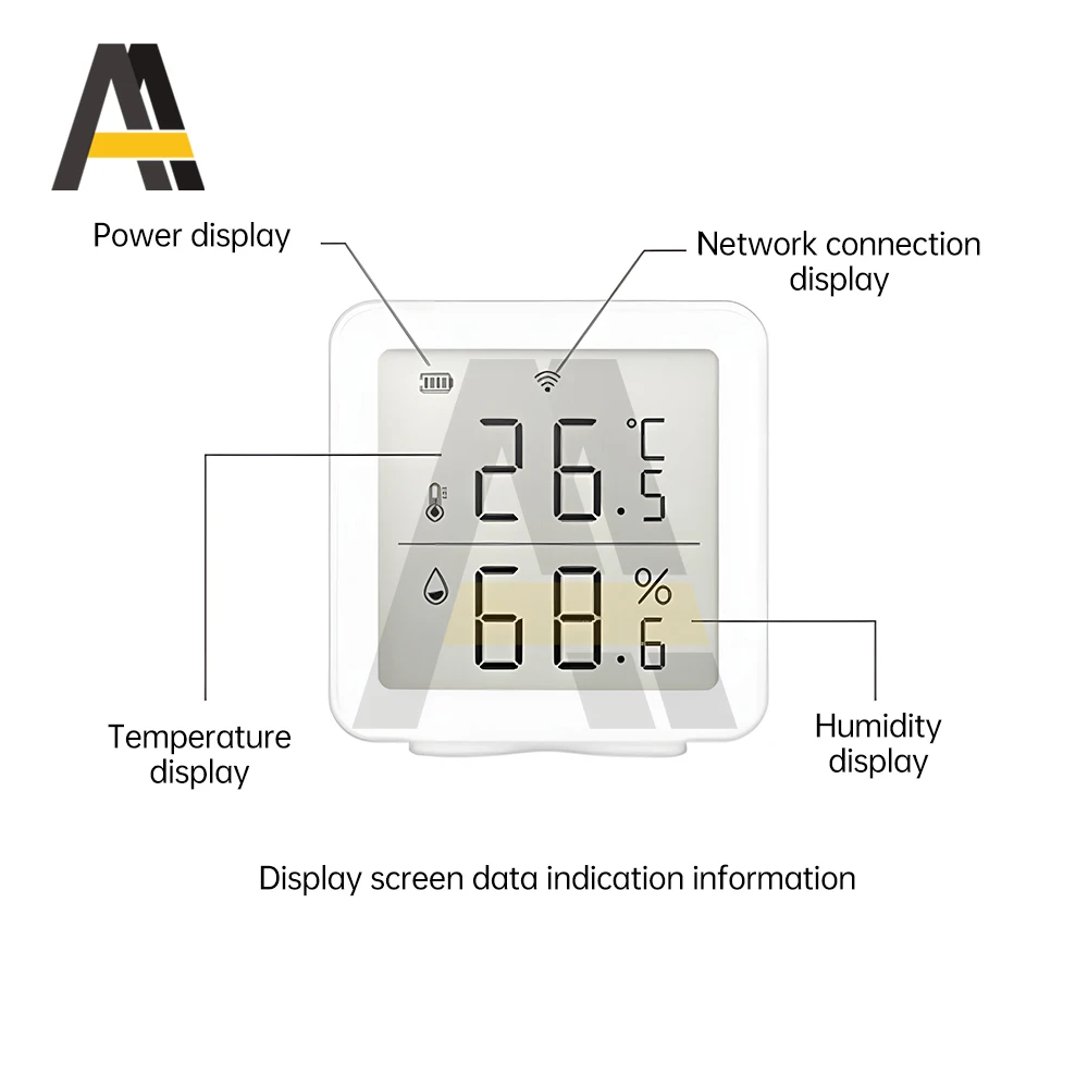 Tuya Intelligent WiFi Temperature And Humidity Sensor LCD Digital Display Wireless Thermometer Remote Linkage Sensor
