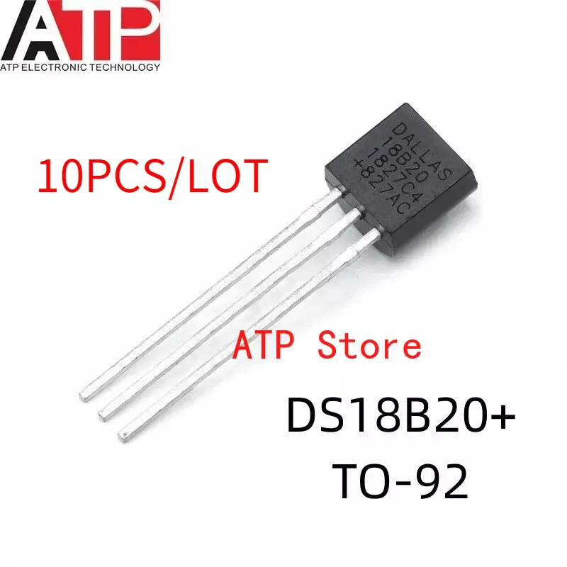 10 sztuk/partia wysokiej jakości DS18B20 18B20 DS18B20 + TO-92 czujnik temperatury czujnik cyfrowy TO-92-3 Diy Electronic