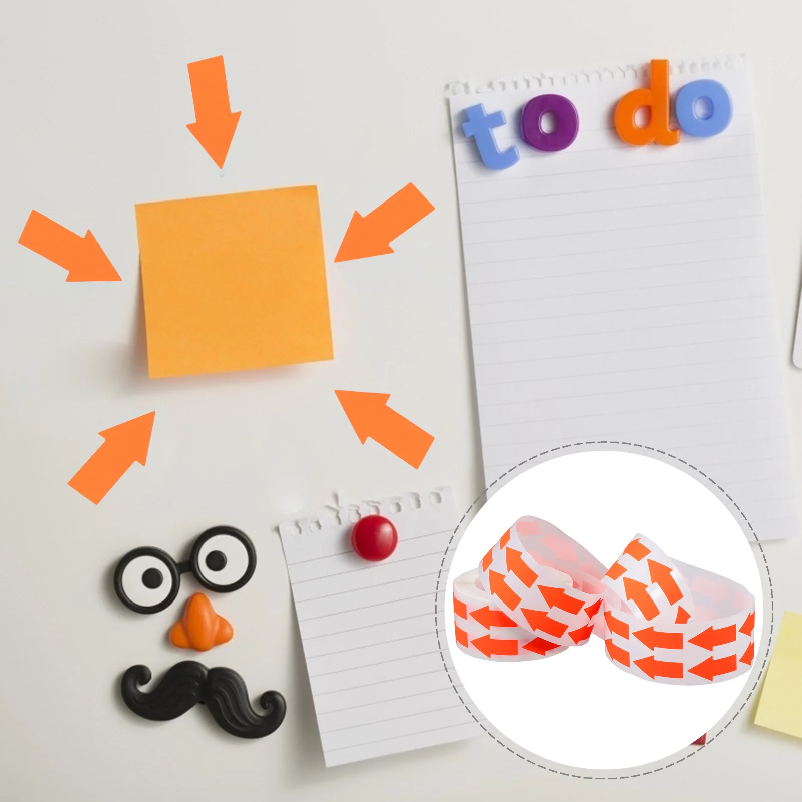 

Fluorescent Arrow Stickers Bright Self Adhesive Warning Direction Labels for DIY Crafts School Office Supplies Decorative Vinyl