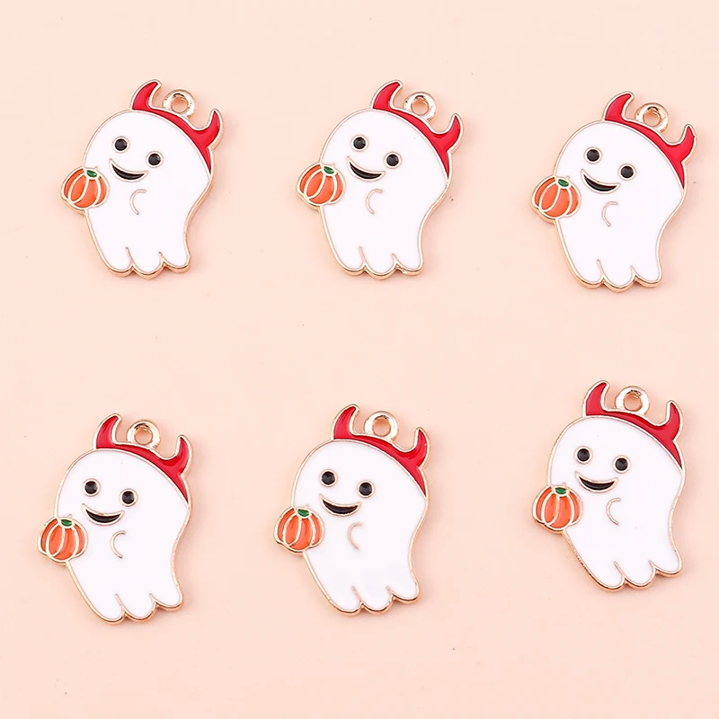 10 teile/los Mix Emaille Halloween Geist Kürbis Fledermaus Charms Anhänger für Schmuck Machen Frauen Mode Ohrringe Halsketten Handwerk Geschenk – Detail 17