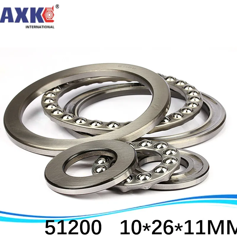 

10pcs Free Shipping Axial Ball Thrust Bearing Plane Thrust Ball Bearing 51200 10*26*11 Mm Inch Bearing AXK Steel Deep Groove 99