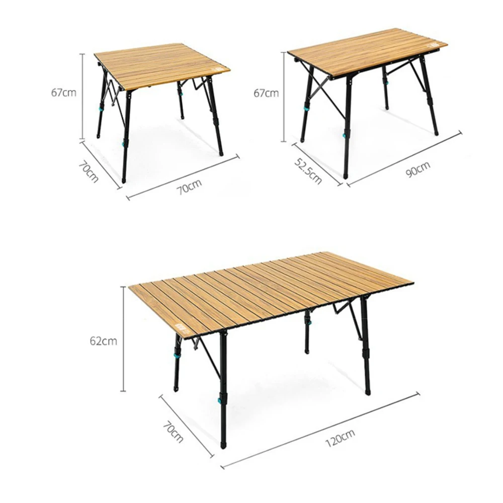 Outdoor Camping Lightweight Large Table Folding Stable Side Table With Storage Bag Easy To Assemble Suitable For Lawn Beach BBQ